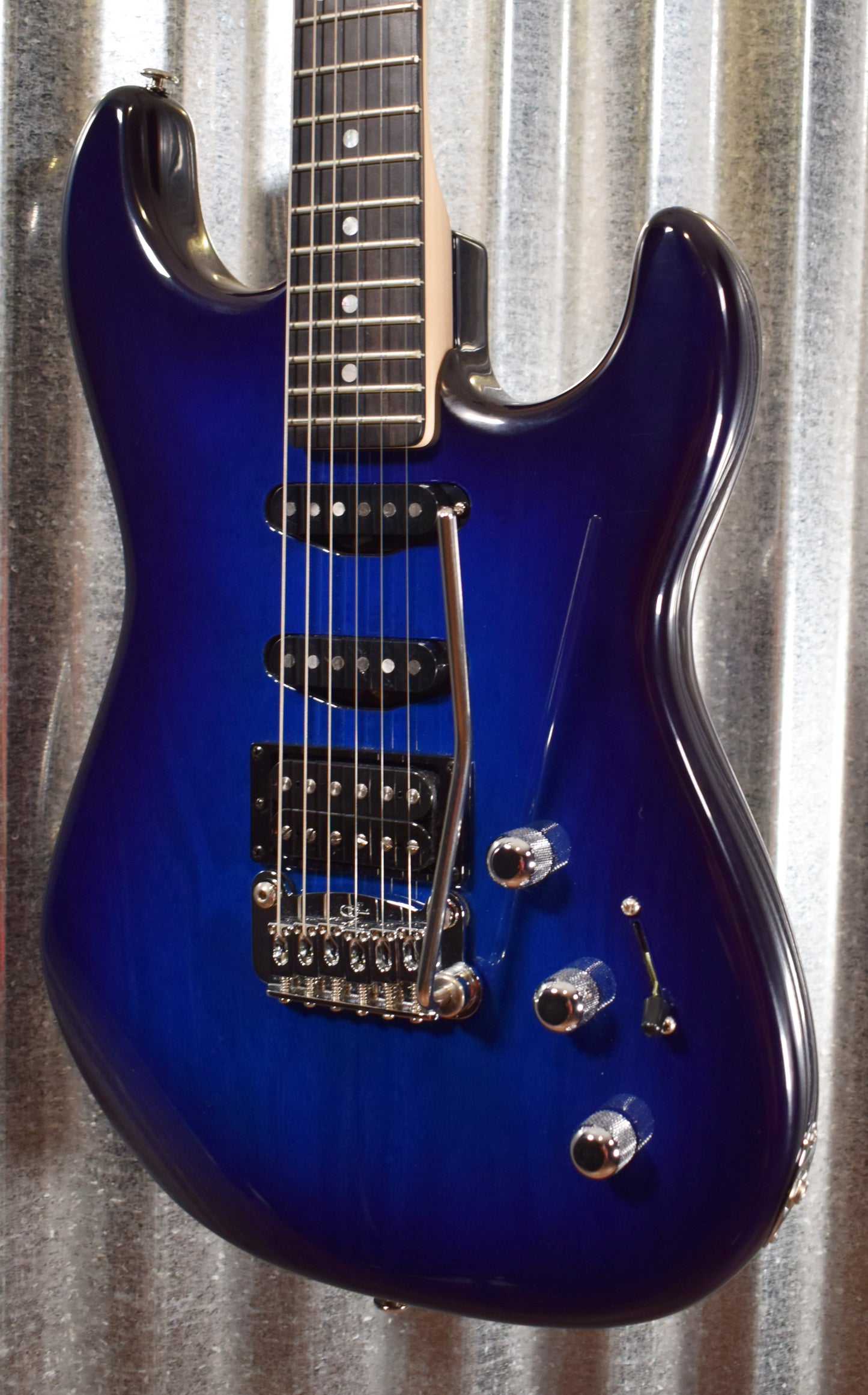 G&L Guitars USA Legacy HSS RMC Blueburst Electric Guitar & Case #8139 Demo