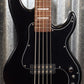 G&L USA Kiloton 5 Jet Black Frost 5 String Bass Rosewood Satin Neck & Case #7001
