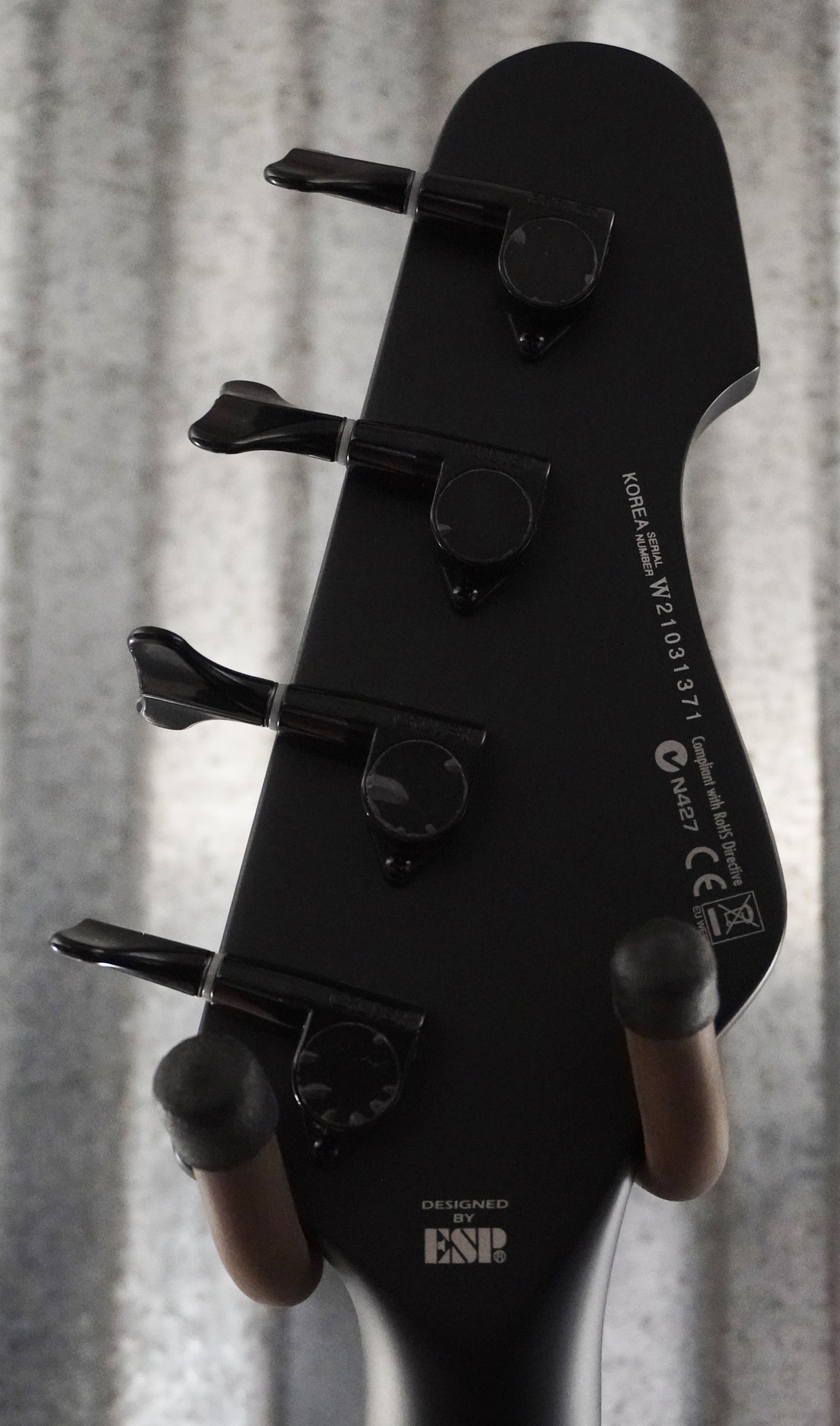 ESP LTD AP-4 Black Metal Satin 4 String Bass & Case