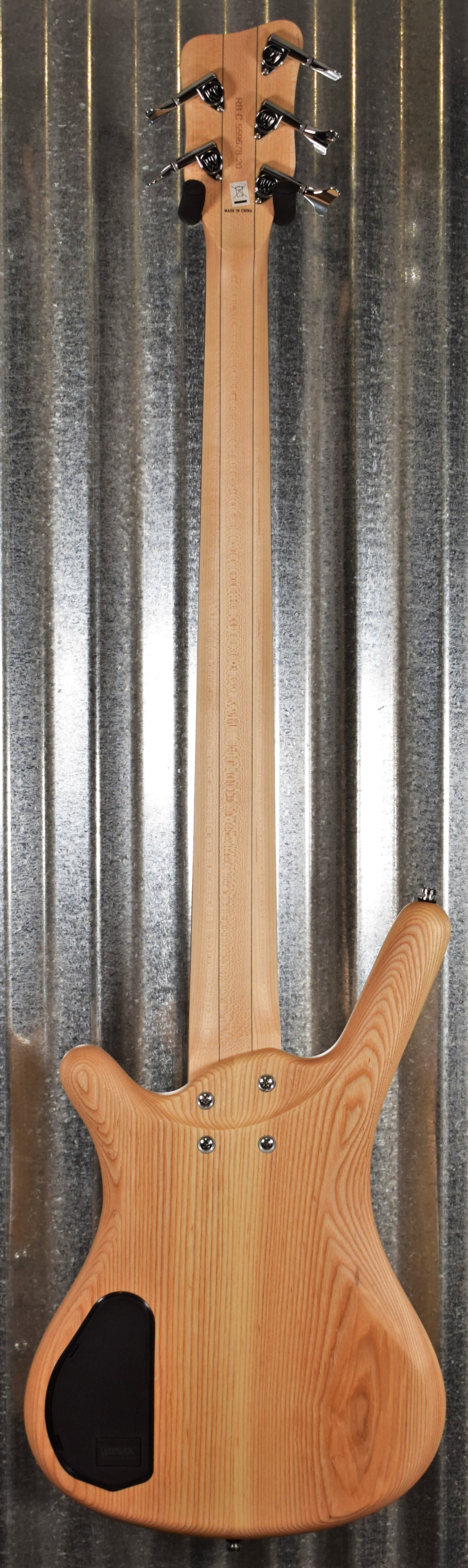 Warwick Rockbass Corvette $$ Double Buck Trans Satin Natural Active 5 String Bass & Bag #7820