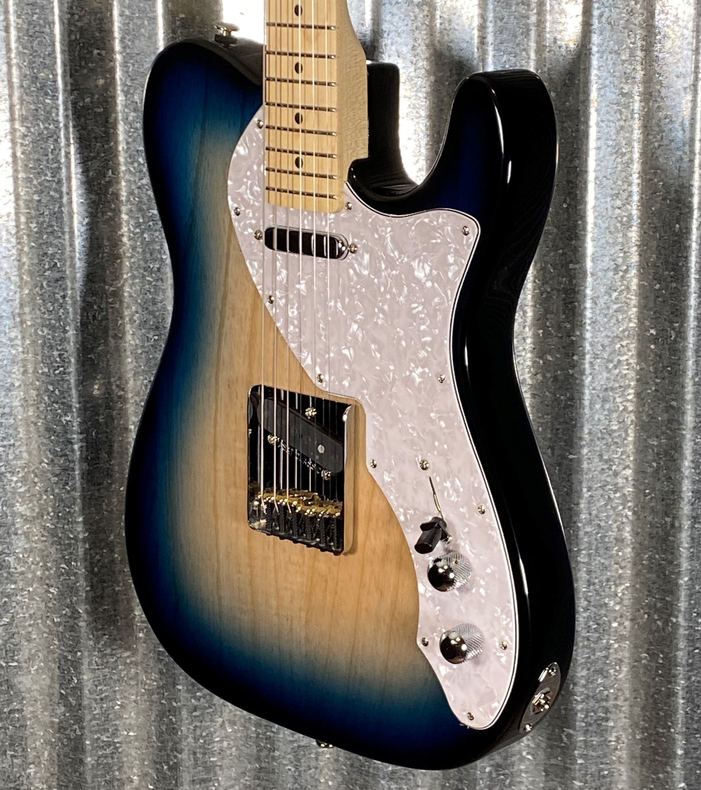 G&L USA Limited Edition ASAT Classic Thinline Semi Hollow Mako Blue Guitar & Bag #4100