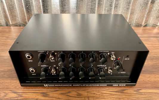 Warwick LWA 1000 Watt 2 Channel Bass Amplifier Head LWA1000 Black