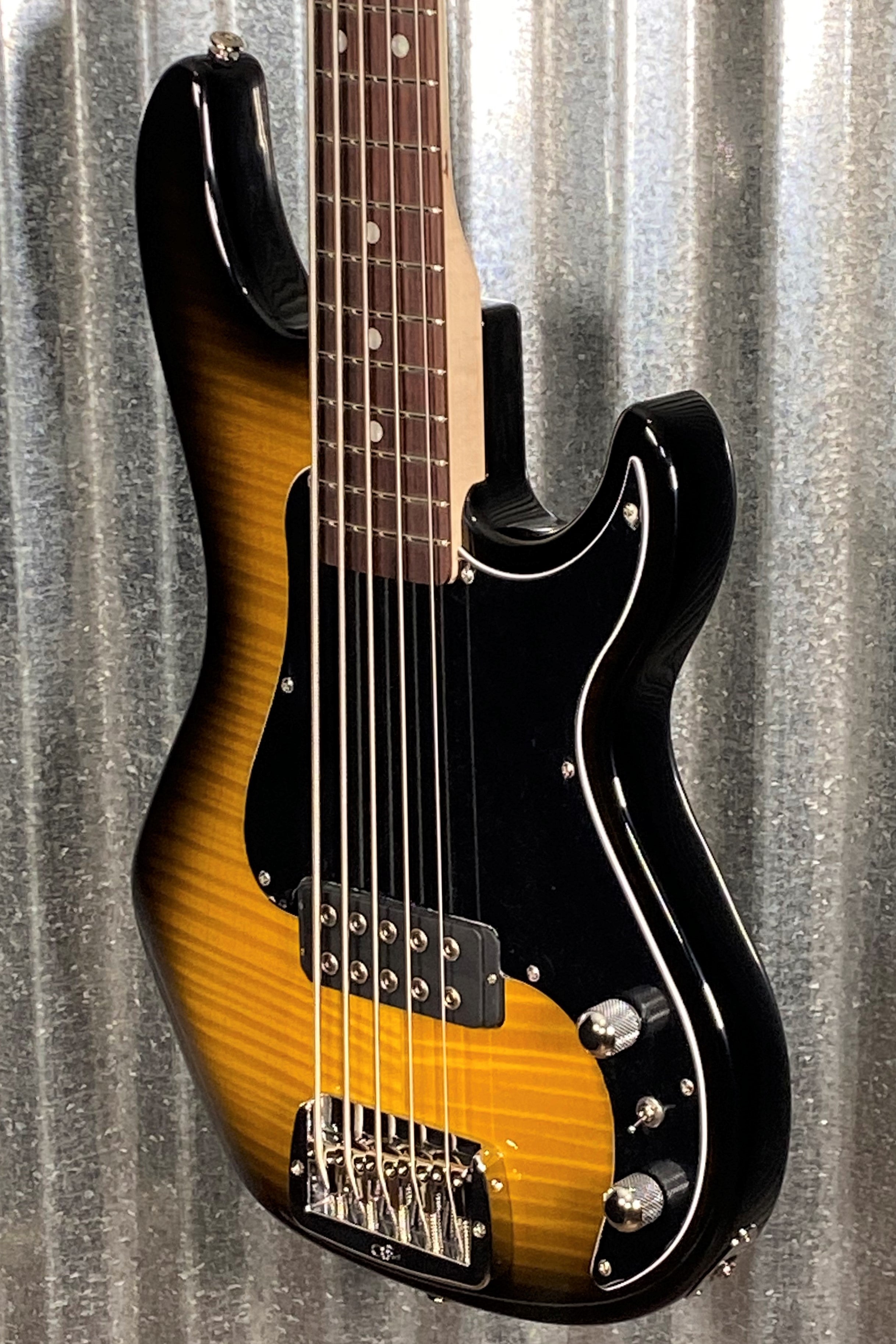 G&L USA Kiloton 5 String Bass Flame Top 2 Tone Sunburst