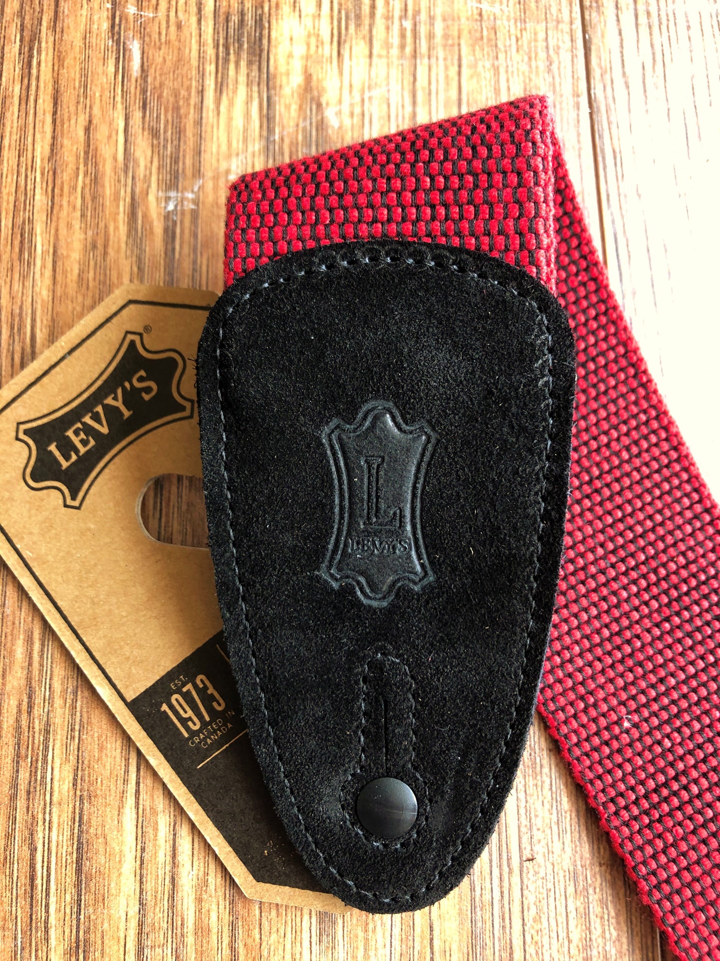 Levy's MT8-RED 2" Adjustable Tweed Guitar & Bass Strap Red