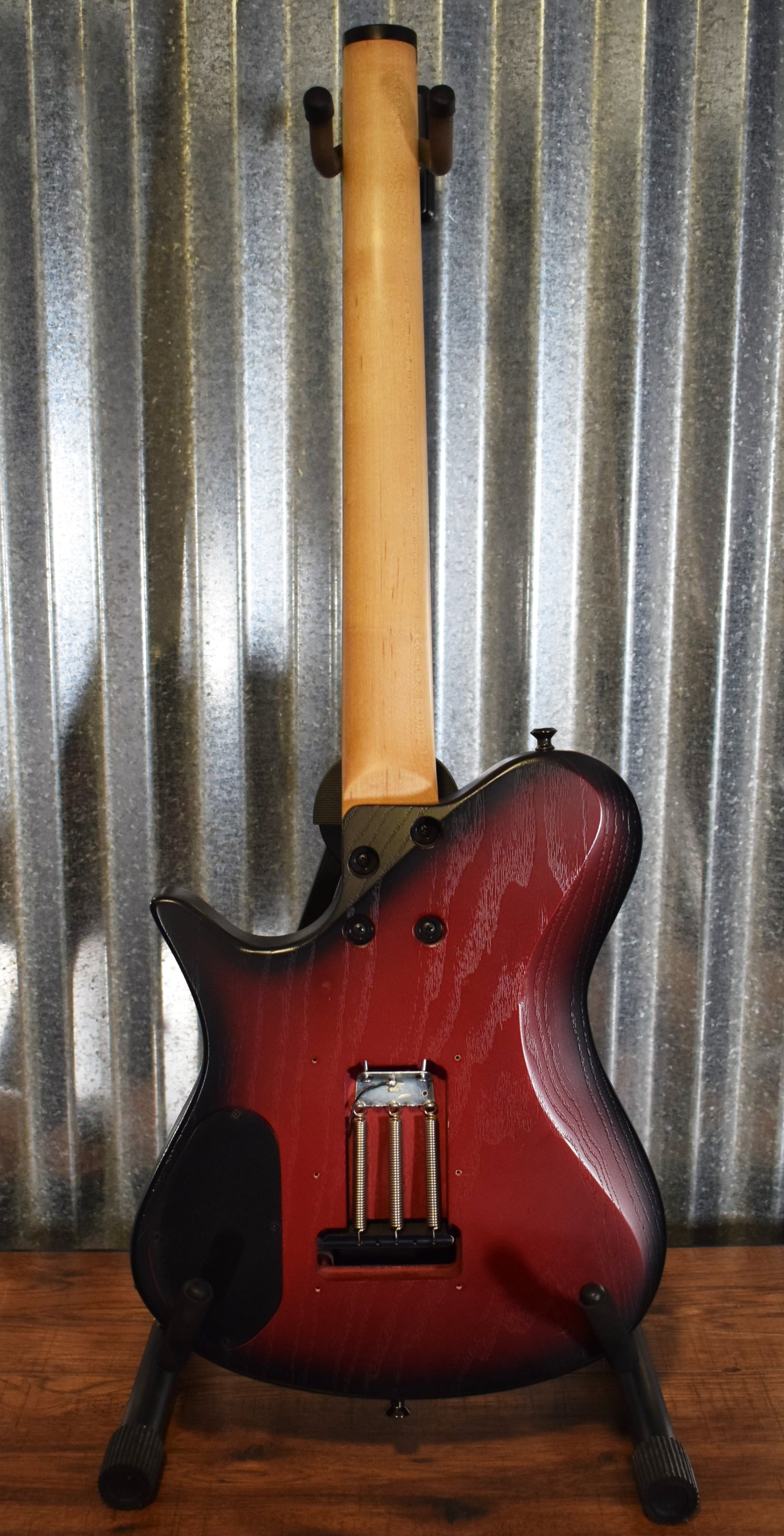 Kiesel Guitars Z6X Zeus Blood Red Blackburst Headless Guitar & Bag #7123 Used