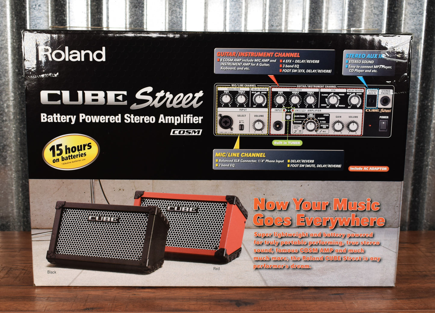 Roland CUBE STREET Battery Powered Guitar Vocal Combo Amplifier PA Black