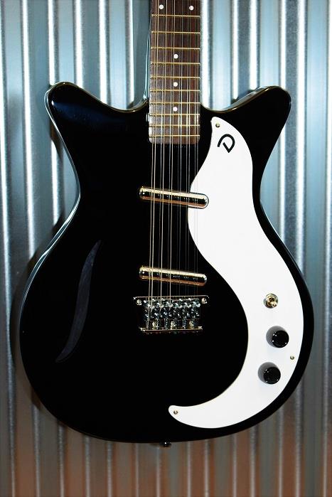Danelectro '59 Vintage 12 String Gloss Black Semi Hollow Electric Guitar