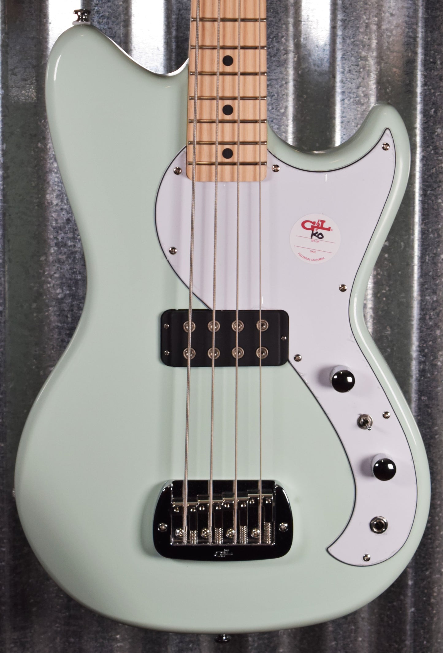 G&L Guitars Tribute Fallout Bass Short Scale 4 String Surf Green #4097