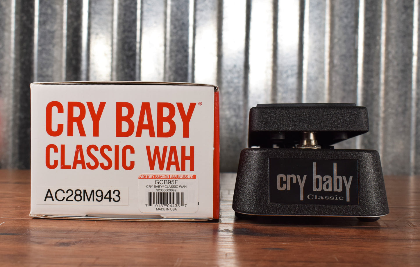 Dunlop GCB95F Cry Baby Classic Fasel Wah Guitar Effect Pedal B Stock