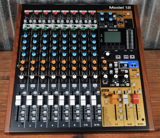 Tascam Model 12 Mixer USB Audio Interface Recorder Controller B Stock