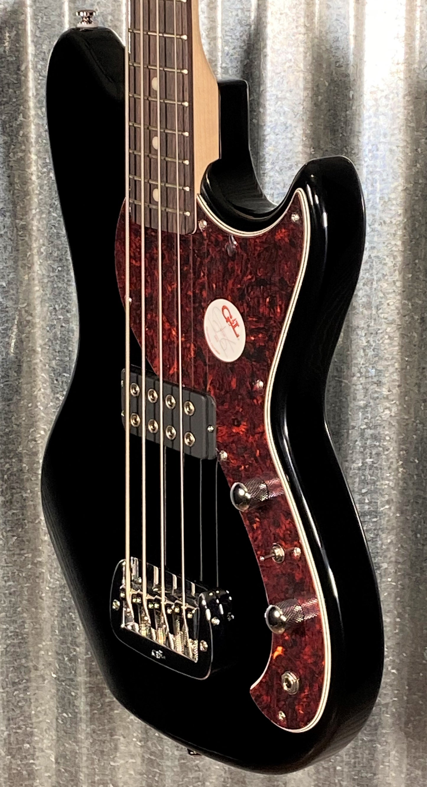 G&L Guitars Tribute Fallout Bass Short Scale 4 String Jet Black #5219