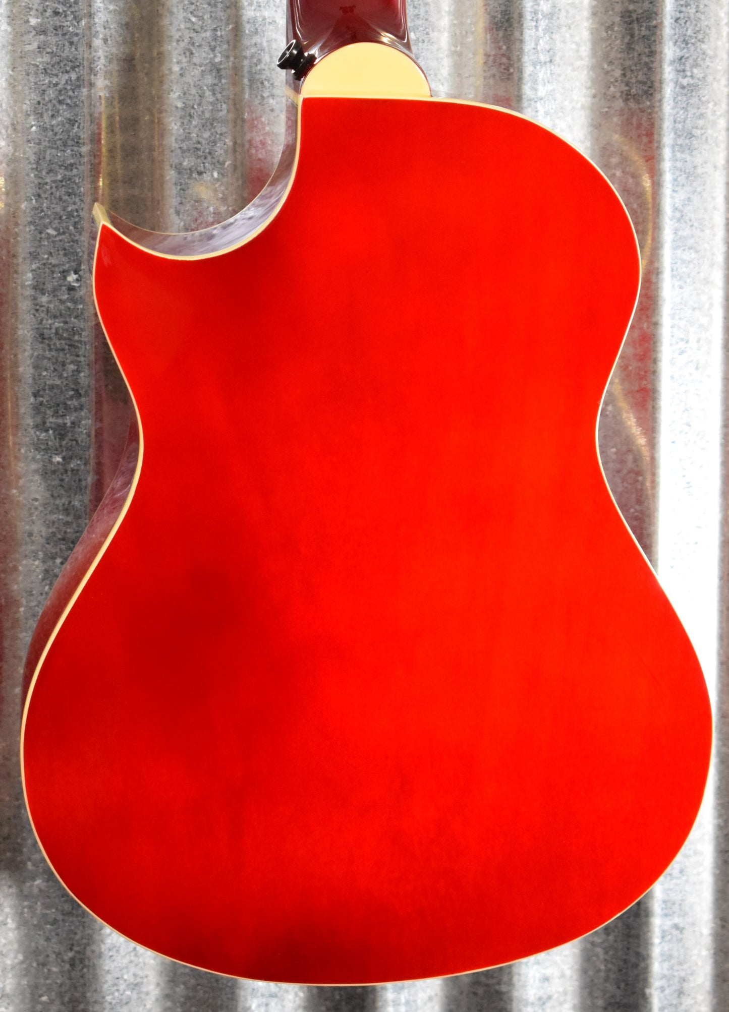 Ortega Guitars Deep Traveler D-Walker-RD Red Short Scale Acoustic Electric Bass & Bag #3267