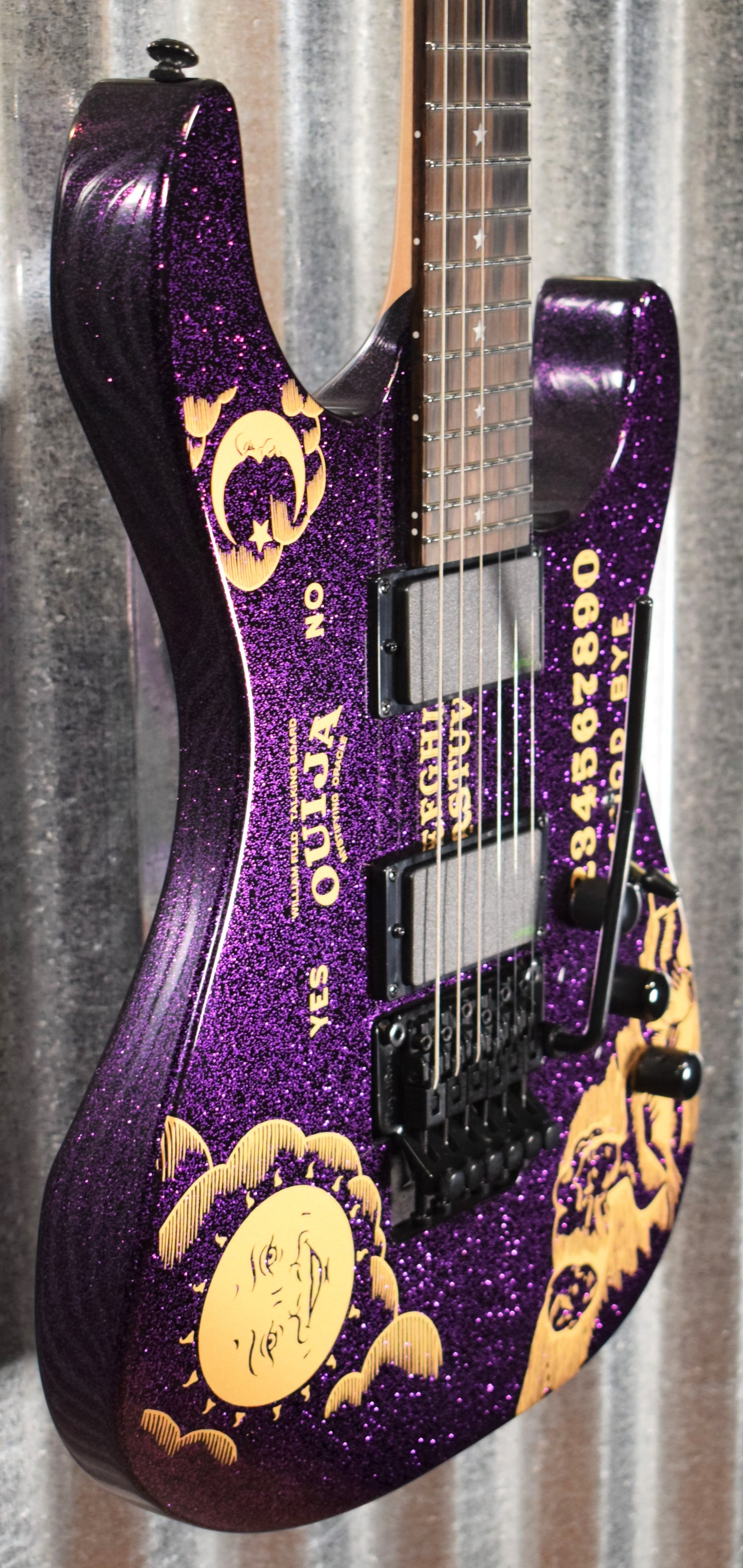 ESP LTD Kirk Hammett Sparkle Ouija Purple EMG Limited Edition Guitar & Case #149