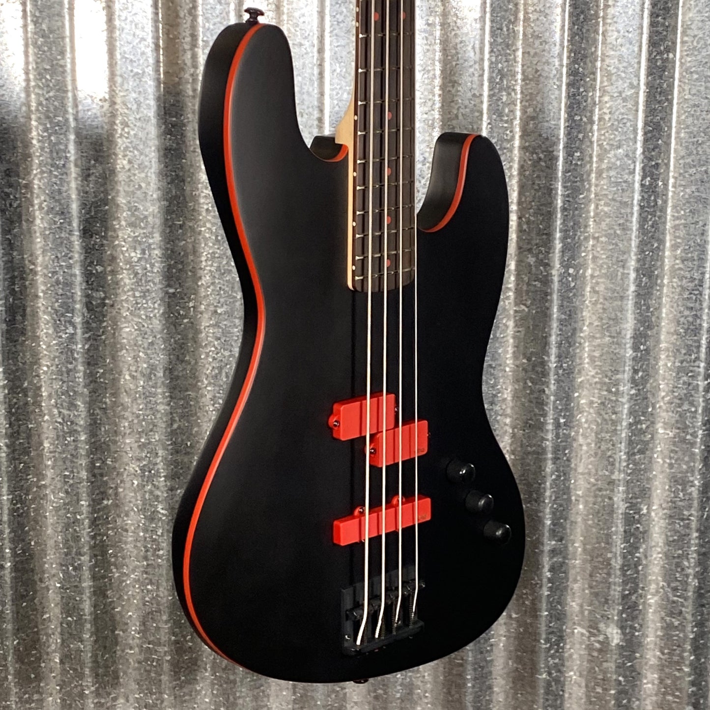 ESP LTD FBJ-400 Frank Bello 4 String Bass EMG PJ Black Satin #0305 Used