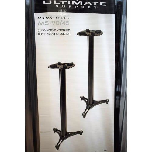 Ultimate Support MS-90-45B MKII 45" Isolation Studio Monitor Speaker Stand Pair Black