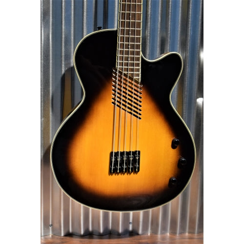 Washburn AB45 Vintage Sunburst 5 String Acoustic Electric Bass & Case AB45-VSB Used