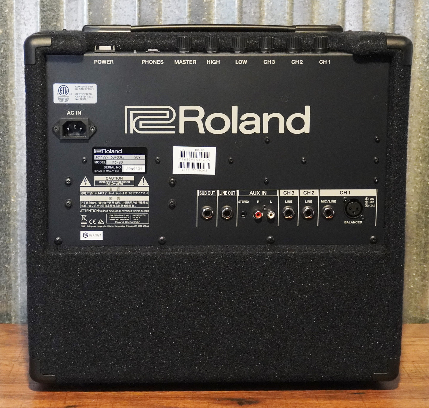 Roland KC-80 50 Watt 3 Channel 10" Keyboard PA Combo Amplifier