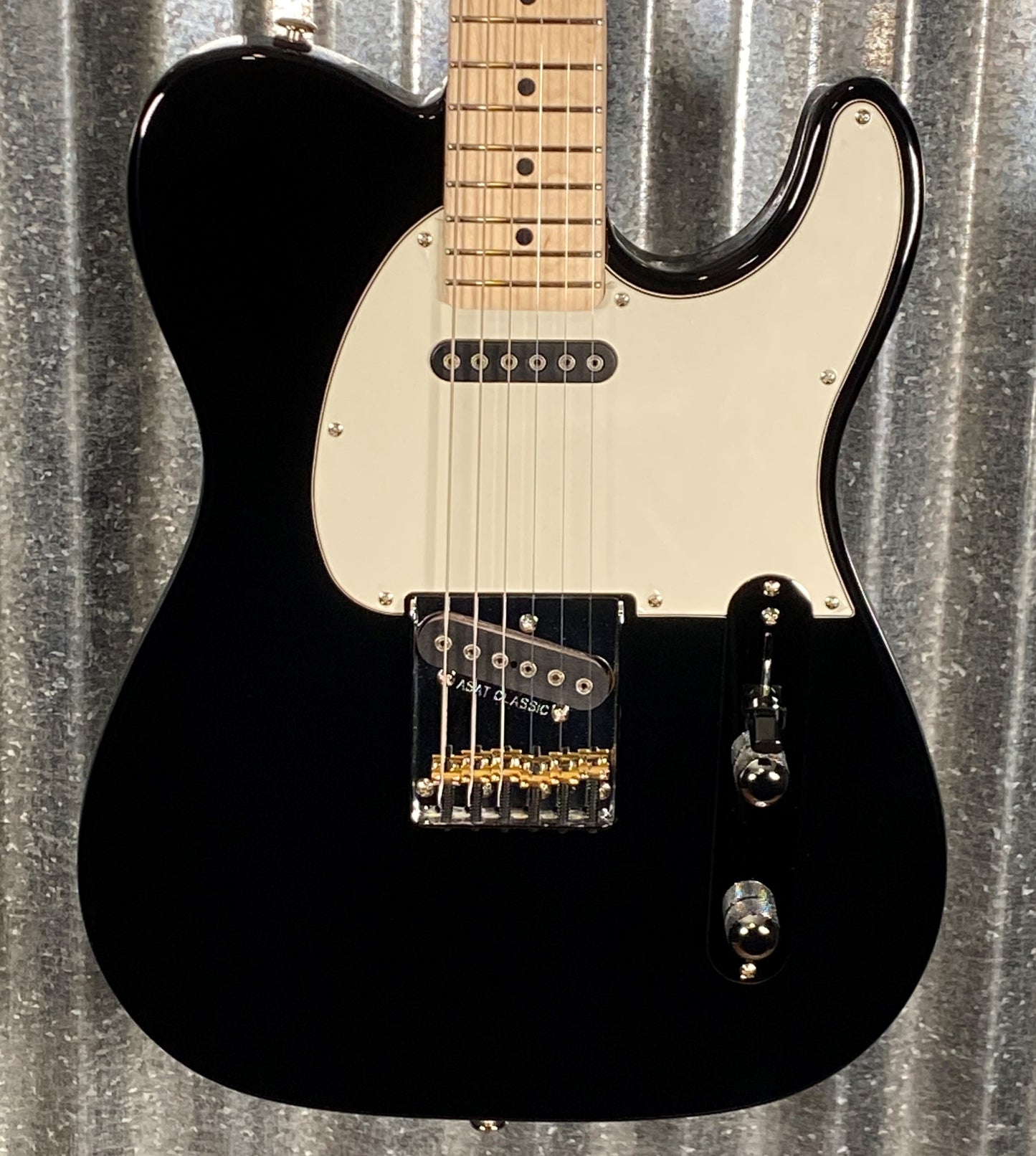 G&L USA ASAT Classic Jet Black Guitar & Bag #3002 Used