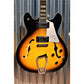 Hagstrom Super VIking SUVIK-TSB Tobacco Sunburst Flame Top Semi-Hollow Guitar & Case #0275