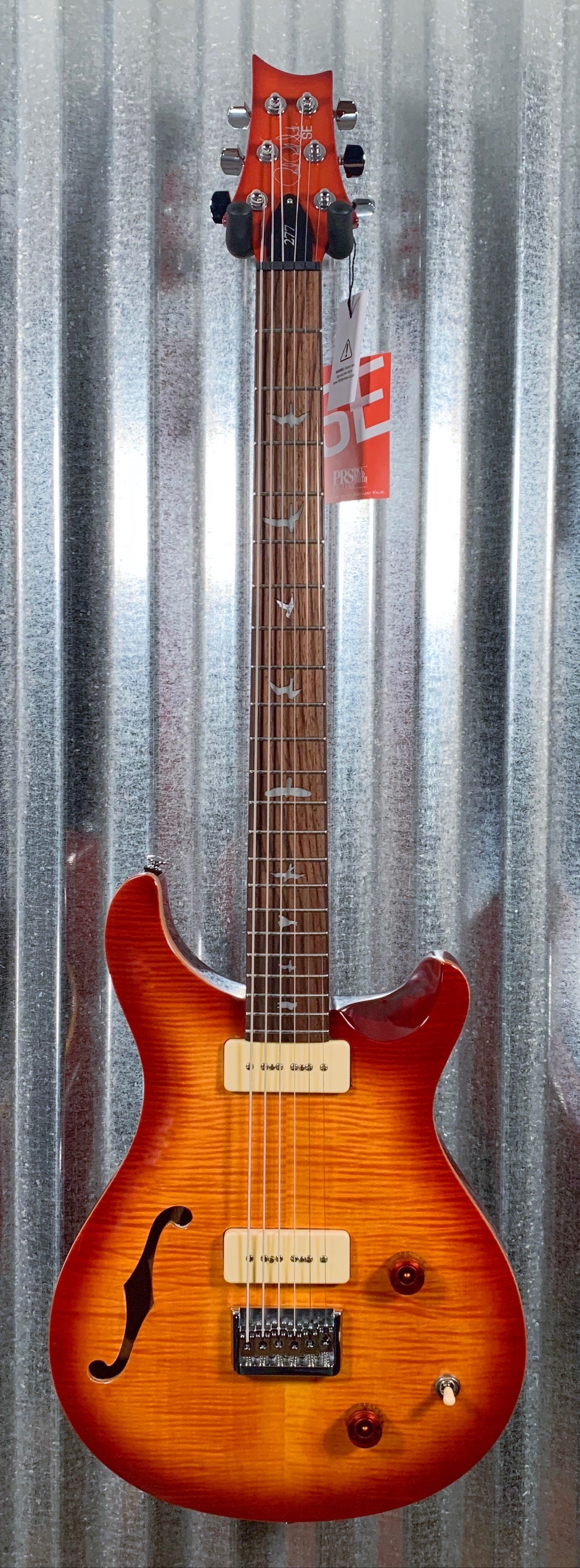 PRS Paul Reed Smith SE 277 Baritone Semi-Hollow Vintage Sunburst Guitar & Bag 277SH #1881