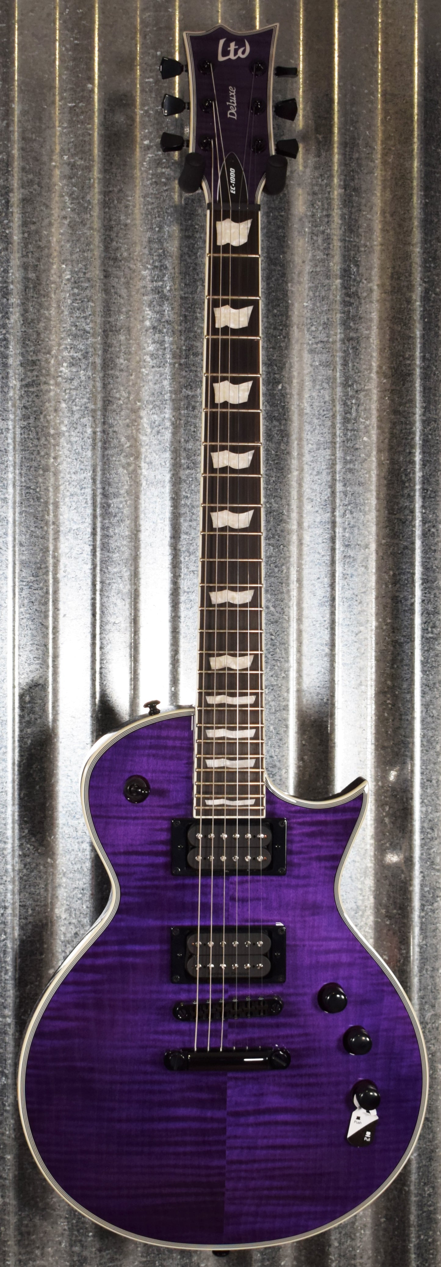 ESP LTD EC-1000 See Thru Purple Seymour Duncan Guitar EC1000FMSTP #1670 Demo