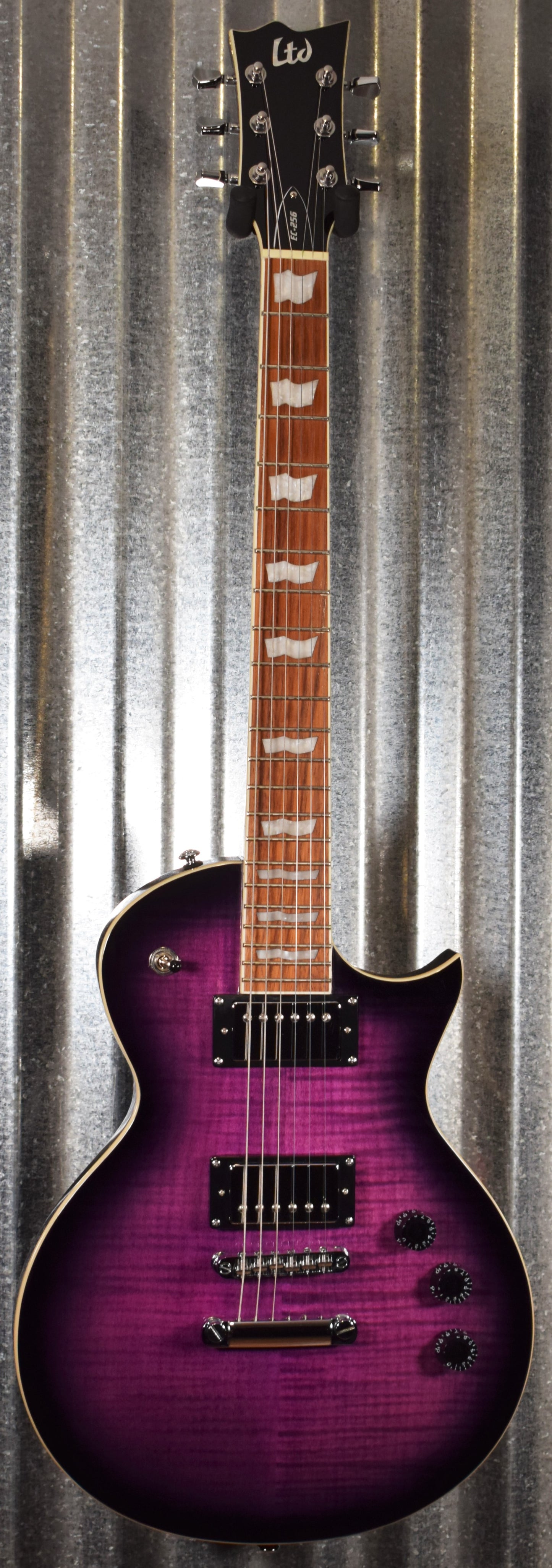 ESP LTD EC-256FM See Thru Purple Sunburst Guitar EC256STPSB & Case #1018 Used