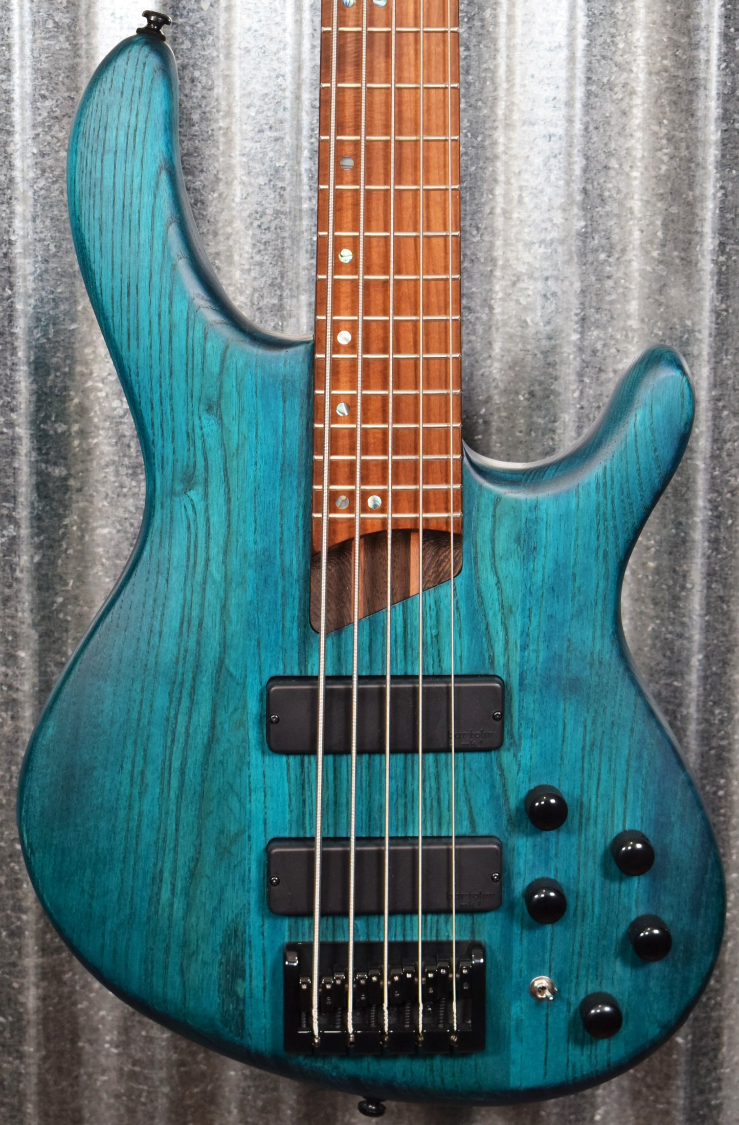 Cort Artisan B5 Plus AS RM 5 String Bass Roasted Neck Open Pore Aqua Blue #7255