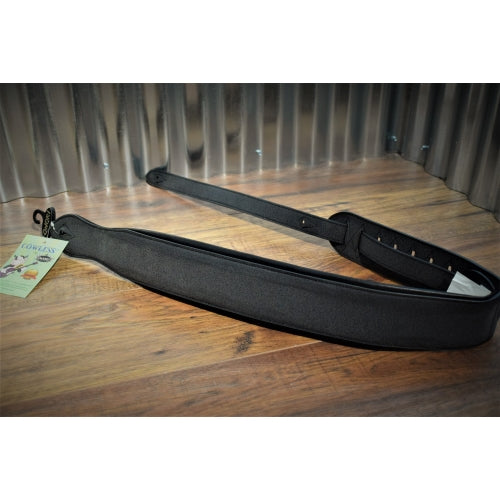 Onori International CL-L9P-BLK Cowless 3.25" Distressed Leather Free Guitar & Bass Strap Black