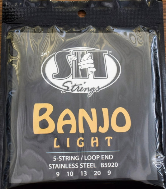 SIT Strings B5920 5 String Stainless Steel Light Banjo Set