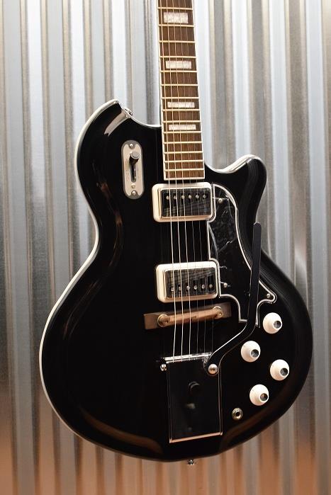 Supro Americana 1582VJB Coronado II Vibrato Jet Black Guitar & Bag #857