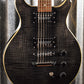 Hamer Archtop Flame Trans Black Double Cut Electric Guitar SATF-TBK #0201
