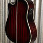 D'Angelico Premier Bowery Dreadnought CE Trans Black Cherry Acoustic Electric Guitar #2025