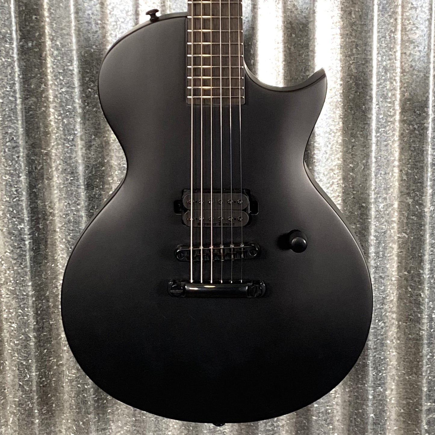 ESP LTD EC Black Metal Eclipse Seymour Duncan Black Satin Guitar LECBKMBLKS #1357 Used