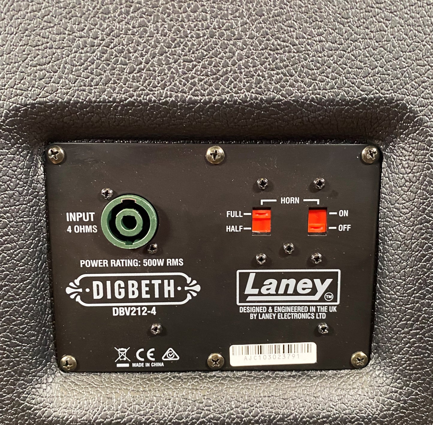 Laney Digbeth DBV-212-4 2x12" 500 Watt Bass Amplifier Extension Speaker Cabinet 4 Ohm
