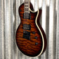 ESP LTD EC-1000 Evertune Bridge Dark Brown Sunburst Guitar & Bag EC1000ETQMDBSB #1524 B Stock