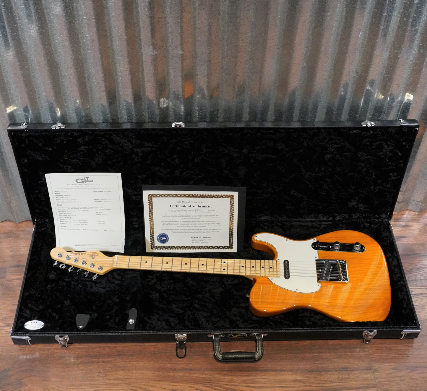 G&L USA  ASAT Classic Honey Maple Satin Neck Guitar & Case #1064