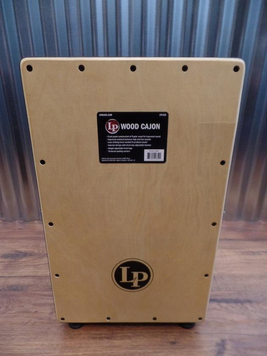 LP Latin Percussion LP1432 Cajon with Black Sides & Natural Face #1005