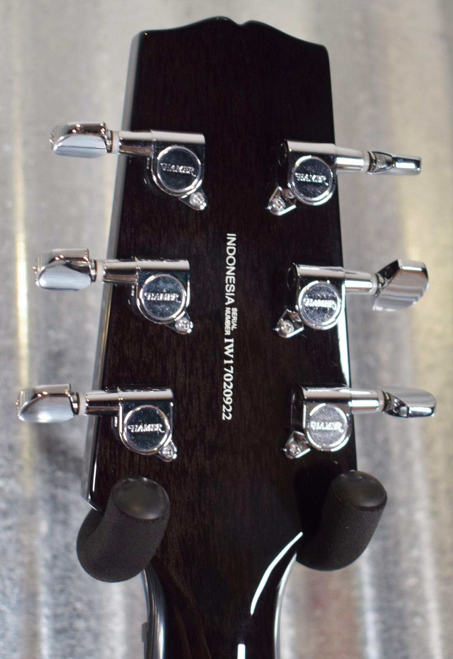 Hamer Archtop Flame Trans Black Double Cut Guitar SATF-TBK #0922 B Stock