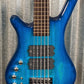 Warwick German Pro Series Corvette $$ Left Hand 5 String Bass LTD Edition Lagoon Blueburst & Bag #1822