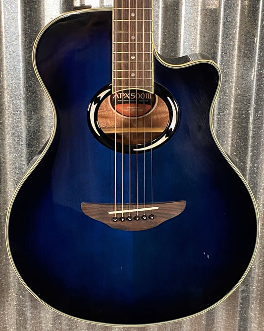Yamaha APX500III Oriental Blue Thinline Cutaway Acoustic Electric Guitar #1861 Used