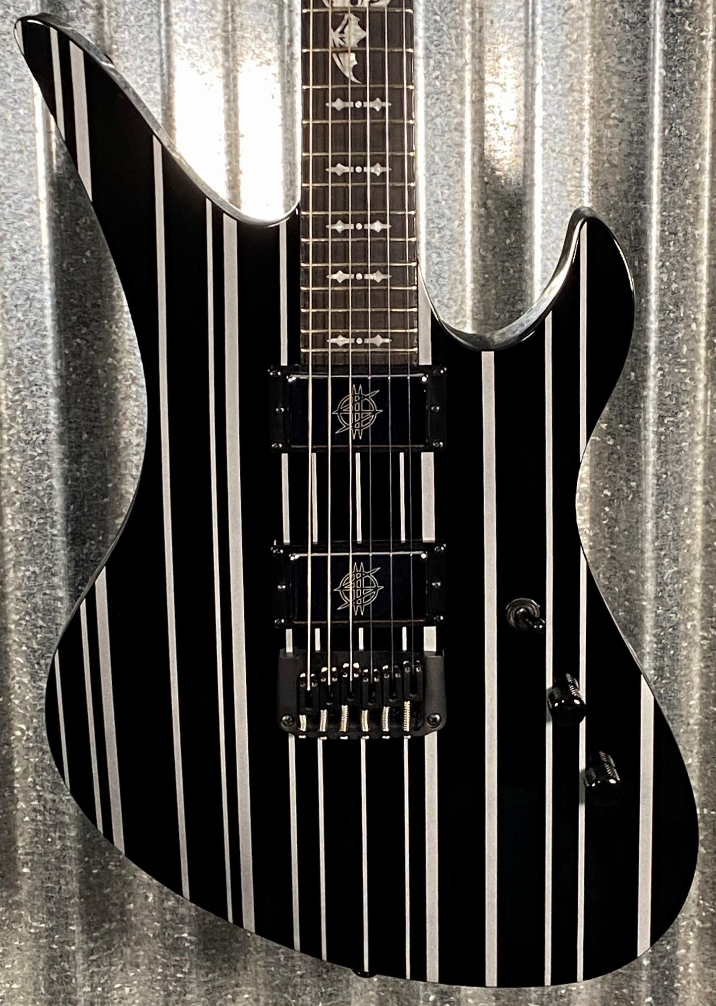 Schecter Diamond Series Synyster Gates Signature Custom HT Black & Pinstripe Guitar #1206 Used