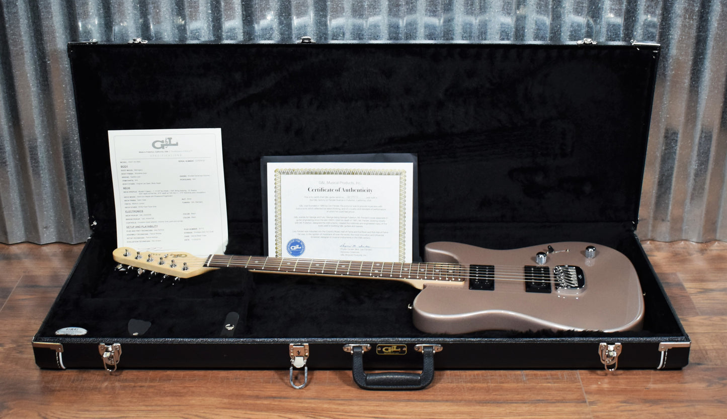 G&L USA ASAT HH RMC Shoreline Gold Guitar & Case #9132