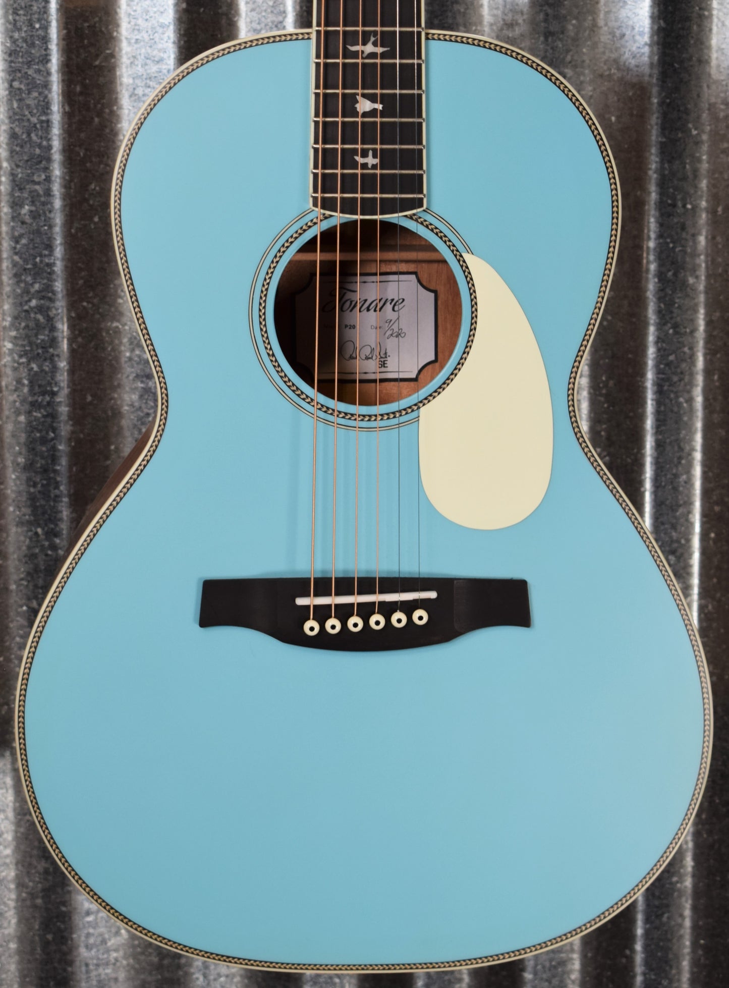 PRS Paul Reed Smith SE P20E LTD ED Acoustic Electric Parlor Powder Blue Guitar & Bag #2327