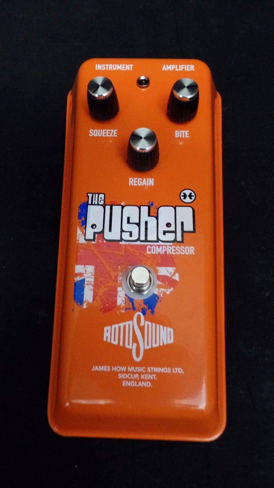 Rotosound The Pusher Compressor Hand Built Vintage Style Effect Pedal