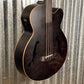 Aria Pro FEB-F2/FL 4 String Acoustic Electric Fretless Bass Black Stain & Bag #9506
