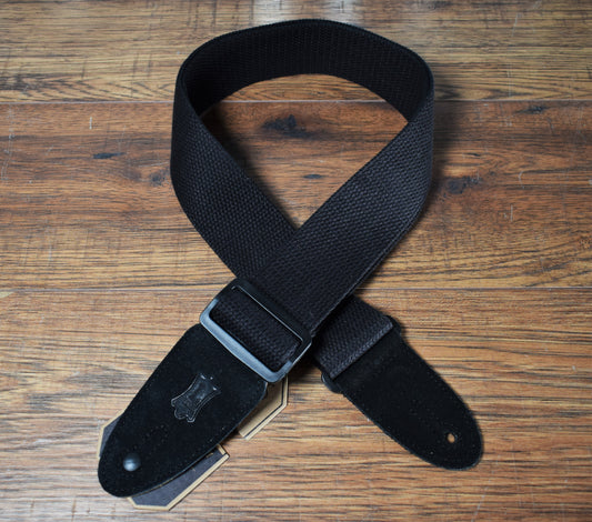 Levy's MC8-BLK 2" Adjustable Cotton Guitar & Bass Strap Black