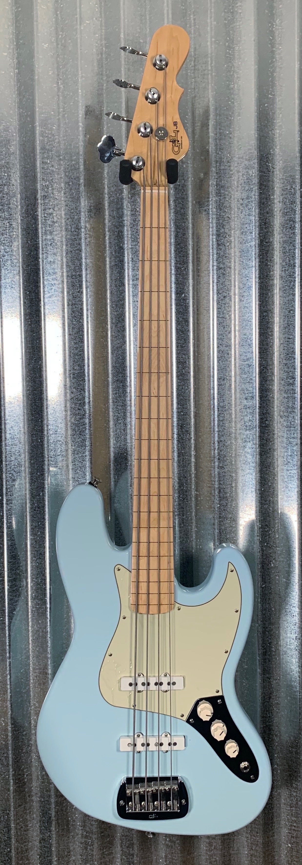 G&L Guitars USA JB 4 String Jazz Bass Fretless JB Sonic Blue & Case #3237 Used