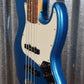 G&L USA Fullerton Deluxe JB 4 String Jazz Bass Lake Placid Blue & Case #7010