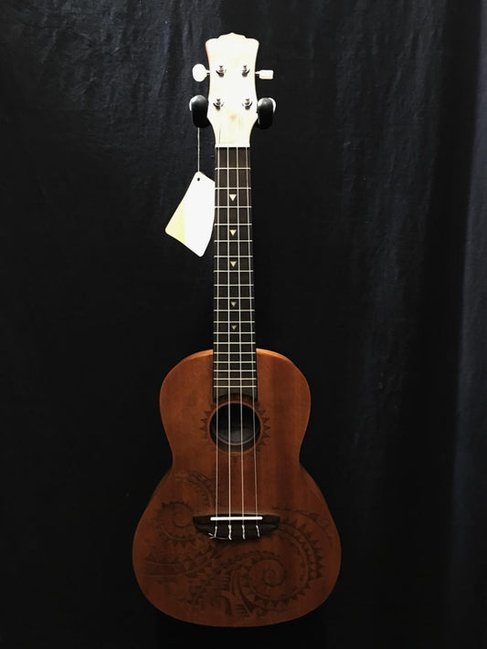 Luna Tattoo Concert TC MAH Ukulele & Gig Bag #8597 *