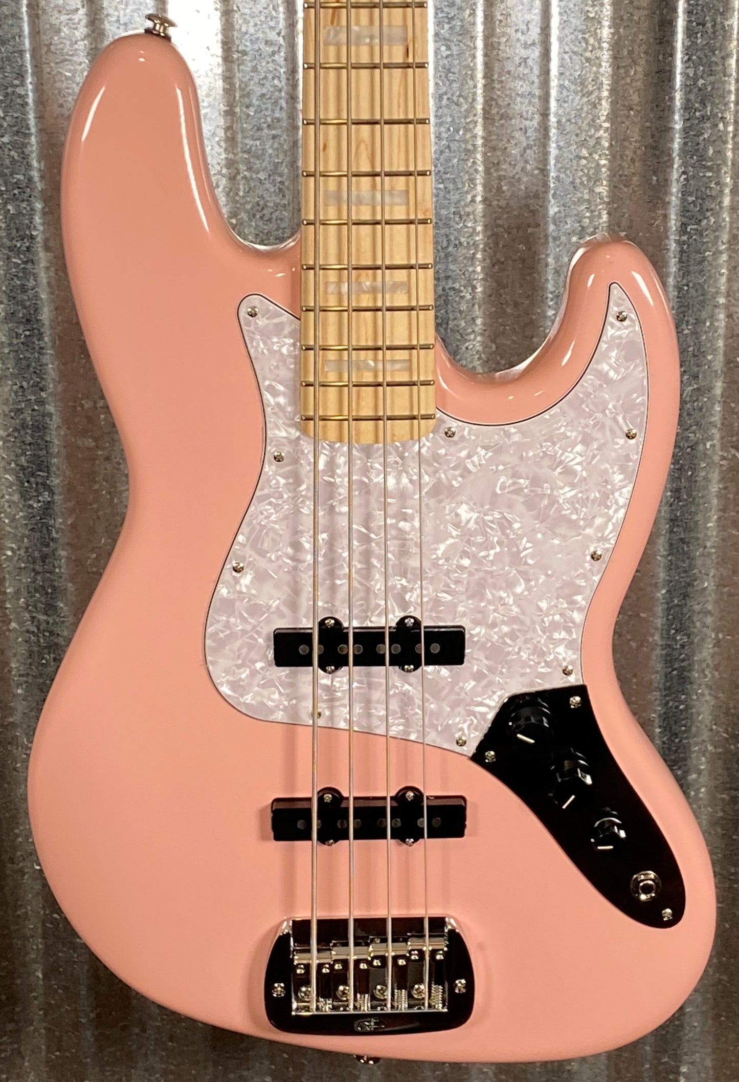 G&L USA JB 4 String Bass Shell Pink & Case #7108